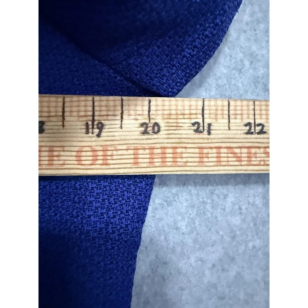 Le Suit Blazer Jacket Womens 12 Blue‎ Quebec Textured 3 Button Lined Career Work